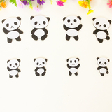 幼儿园装饰用品儿童房卧室贴画墙纸 立体可移除卡通可爱熊猫墙贴