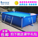 正品原装INTEX成人管架戏水池 儿童家庭支架游泳池 鱼池加高加厚