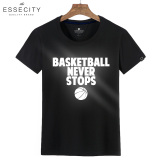 夏季潮牌男士篮球运动短袖t恤青少年潮流个性反光纯棉半袖衣服桖