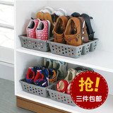 日本进口 塑料鞋子收纳盒 创意鞋架节省空间 鞋柜 立式鞋盒整理架
