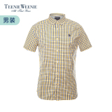 预售TeenieWeenie小熊16商场同款夏季新品男装格纹衬衫TNYC62530K