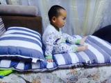 出口日本原单宝宝枕头床褥套装婴儿宝宝床品 枕头+床垫套装