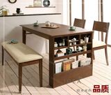 折叠桌特价创意小户型储物餐桌椅组合多功能两人用饭桌收纳桌伸缩