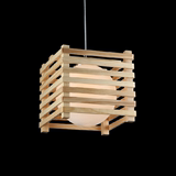 中式现代创意艺术简约木艺木质实木吊灯韩式餐厅客厅阳台吊灯 单