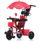 儿童电动摩托宝电动车婴幼儿脚踏手推车多功能四合一三轮车