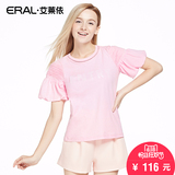艾莱依韩版修身圆领通勤2016夏装新款短袖T恤女潮ERAL35019-EXAB