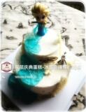 重庆订制冰雪奇缘双层蛋糕 儿童蛋糕无添加6+4