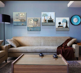 欧式客厅装饰画现代简约沙发背景墙挂画卧室壁画餐厅无框画地中海