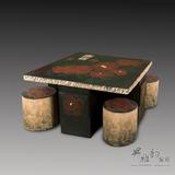 定制古典小家具 中国风设计创意中式茶几现代家具 富贵牡丹桌椅