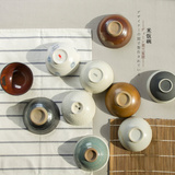 创意个性中日式和风艺术手绘家用陶瓷餐具4.5寸小米饭碗六个包邮