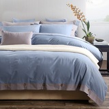 欧式纯色四件套棉麻素色床上用品中式简约床品套件2.0m1.8m床特价
