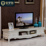 欧式电视柜实木地柜象牙白色大小户型时尚新美式客厅组合家具包邮