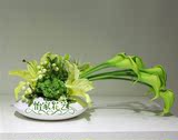 现代简约时尚花器餐桌台面花瓶创意摆件客厅婚房玄关酒店仿真花艺