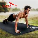 男士瑜伽垫黑色加宽加长男神健身垫 nbr防滑瑜伽毯80cm加厚运动垫