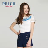 PRICH衣恋旗下女装15夏新品商场同款 韩版休闲短裤PRTC52503C