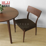 包邮日式木质橡木餐椅子实木椅餐桌椅靠背椅可拆洗面料白橡纯实木