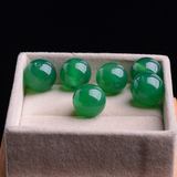 天然绿玛瑙圆珠绿色水晶DIY饰品配件材料串珠绿玛瑙散装珠子批发