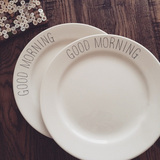 骨瓷制 早餐盘 日本大热款 GOODMORNING系列 平盘子 西餐盘点心盘