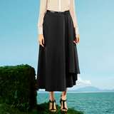 卓姿·乔雅专柜正品2016年春季新款半身时尚优雅不规则纯色长裙