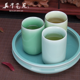 莫干瓷苑茶具套装 青瓷杯子茶具整套 日用活水瓷器家用礼品高档