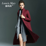 兰玛莉欧洲站2015冬装欧货品牌轻薄潮中长款羽绒服女修身薄款新款