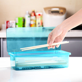 日本塑料筷笼筷子盒刀叉餐具收纳盒带盖防尘沥水托盘防霉透明筷筒