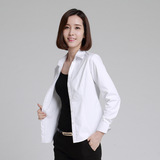 秋冬韩版新款加绒保暖衬衫女长袖职业修身白衬衣大码工作服
