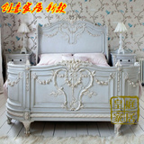 新古典单人雕花公主床婚床卧室家具法式复古双人床美式乡村实木床