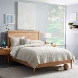 家居新中式实木床 法式韩式简约双人床 欧式宜家拼接床矮床包邮