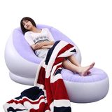 美国INTEX舒适植绒充气沙发床 单人 懒人沙发 户外折叠躺椅子 凳?