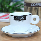 新款咖啡杯加厚illy咖啡杯圆柄卡布奇诺150毫升咖啡杯陶瓷 包邮