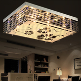 现代简约长方形客厅卧室LED水晶吸顶灯 平板餐厅书房灯饰灯具
