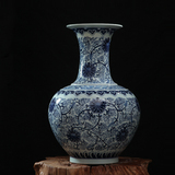 景德镇高档陶瓷器手绘仿古青花瓷花瓶摆件客厅家居装饰工艺品摆设