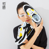 初语女鞋子夏季韩版透气垫鞋网面运动休闲跑步网鞋学生厚底内增高
