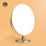 5502c高档椭圆化妆镜子台式双面化妆镜梳妆镜便携3倍高清放大台镜