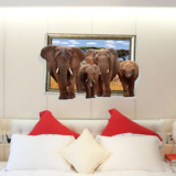 书房餐厅相框装饰画墙贴环保玻璃贴创意3D立体大象卧室玄关客厅
