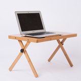 【天天特价】床上电脑桌宿舍懒人桌简易支架可折叠实木小书桌子