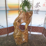 天然金丝楠木家居精品摆件/整体实木底座室内根雕艺术创意大花架