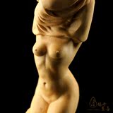 木雕乐清雕刻工艺品手把件把玩裸女人物小摆件小叶黄杨木摆件精品