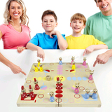 盒装飞行棋玩具折叠木质儿童早教益智力玩具1-3-4岁5-6-7岁男女孩