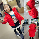 儿童棉服2015冬装新款童装女童红色棉袄外套宝宝保暖加厚上衣冬季