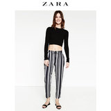 ZARA 女装 系带裤腰长裤 01628030060