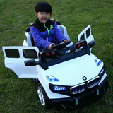 儿童宝马四轮越野汽车2.3.4.5.6.7岁男女可坐摇摆遥控玩具电动车