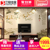 三号佳居 客厅电视中式艺术瓷砖背景墙 仿古砖地砖 欧式壁画墙砖