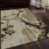 定做美式欧式水墨画羊毛茶几卧室客厅床边长方形梅花炕毯地垫地毯