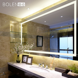 BOLEN浴室镜子led灯镜透光镜照明装饰镜壁挂卫生间镜子无框卫浴镜