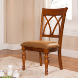 美式复古实木餐椅靠背椅子软包舒适坐椅餐桌椅休闲软座椅子XG-210