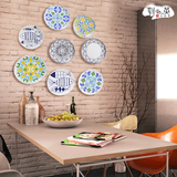 墙上装饰品创意家居客厅墙面陶瓷挂盘店铺餐厅咖啡厅挂碟挂件装饰