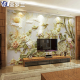 圣罗兰中式电视机背景墙瓷砖墙砖3d客厅壁画雕刻影视墙仿古砖牡丹