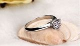 正品代购Tiffany蒂芙尼对戒经典六爪1克拉钻戒铂金求婚戒指女18K